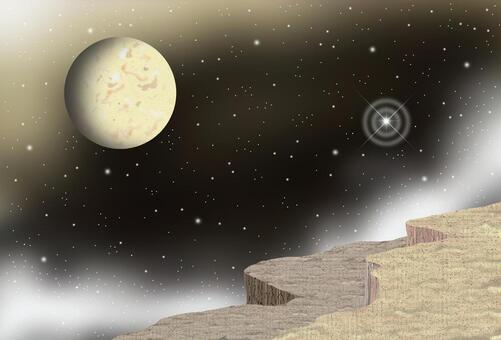 Illustration, planet, satellite, celestial bodies, 