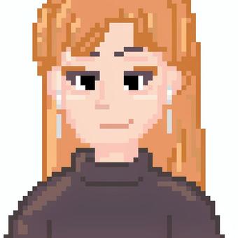 ドット絵の男の子9 ドット絵,ピクセルアート,派手,ロン毛,化粧,男性,男,人,人間,キャラクターのイラスト素材