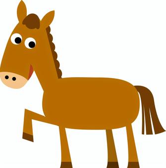 笑顔の馬3 馬,午,午年,干支,2026年,令和8年,笑顔,年賀状,素材,表情のイラスト素材