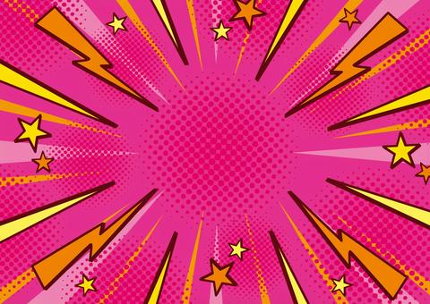 American comic background pink, background, radiation, pop, JPG and AI