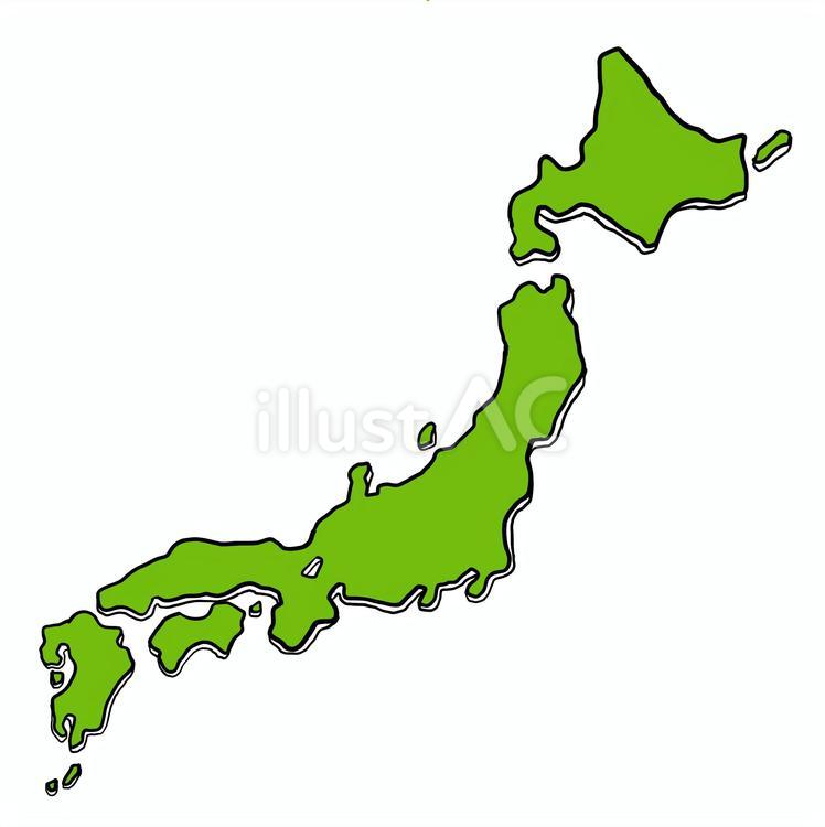 漫画風日本地図 漫画,日本,地図のイラスト素材