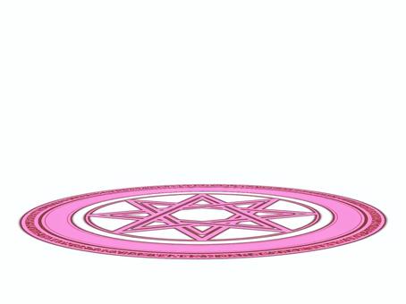 魔法陣2 ピンク 魔法陣,ファンタジー,魔法,星,ルーン文字,ピンクのイラスト素材