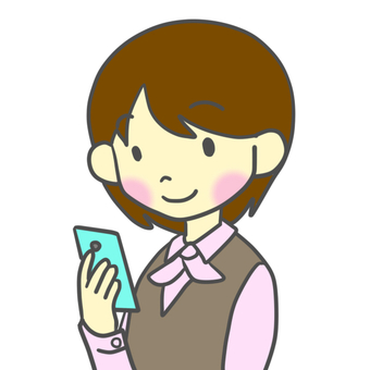 A woman watching a smartphone, , JPG and PNG