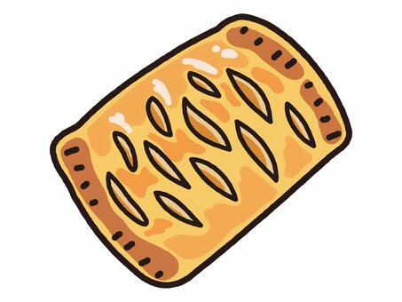 スクエア型アップルパイ アップルパイ,パイ,りんご,パイ生地,スイーツ,四角,スクエア,サクサク,ティータイム,カフェのイラスト素材