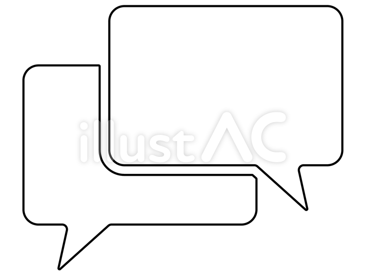 ふきだし4 メッセージ,会話,コミュニケーションのイラスト素材