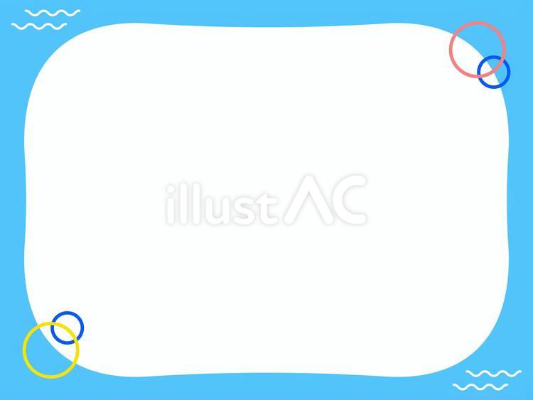 夏用のポップな背景素材 背景,フレーム,ポップのイラスト素材