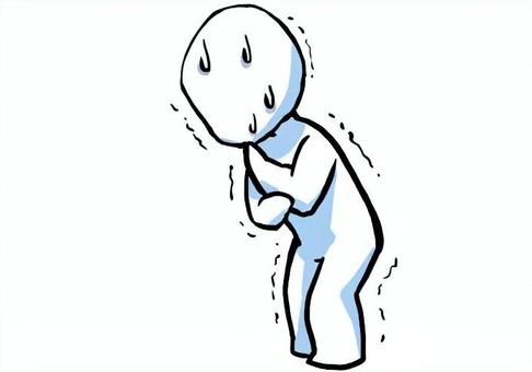 怯えて動けない人 怯え,怯える,不安,恐怖,行動不能,緊張,焦り,ストレス,ネガティブ,シンプルのイラスト素材