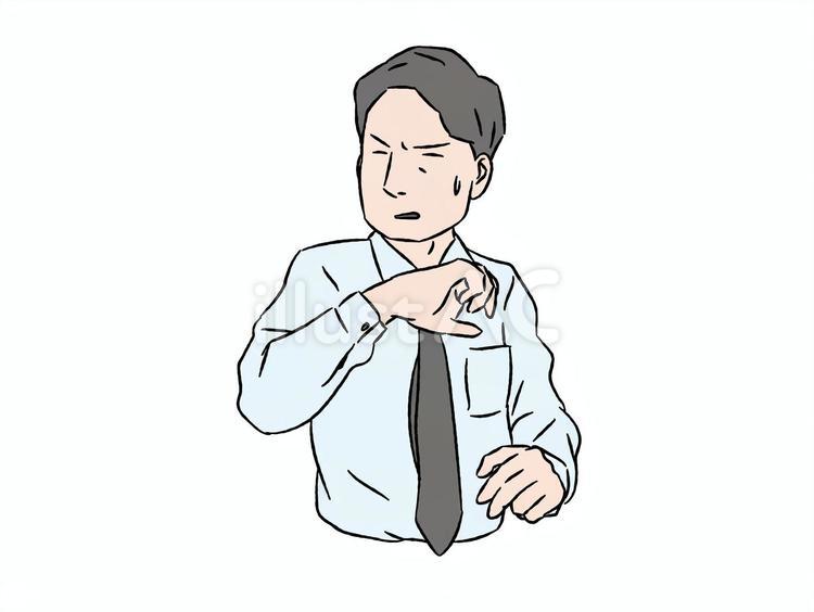 ひるむ男性 男性,ワイシャツ,サラリーマンのイラスト素材