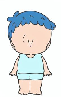 肌着姿の男の子の手描きイラスト 肌着姿の男の子の手描きイラスト 肌着,男の子,下着,着替え,幼児,幼稚園,身体測定,小学生,可愛い,保育園のイラスト素材