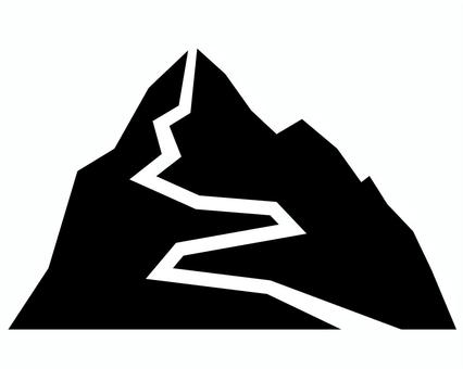 山頂へつづく登山道 山道,頂,登山,道,登る,ルート,山,頂上,達成,目標のイラスト素材