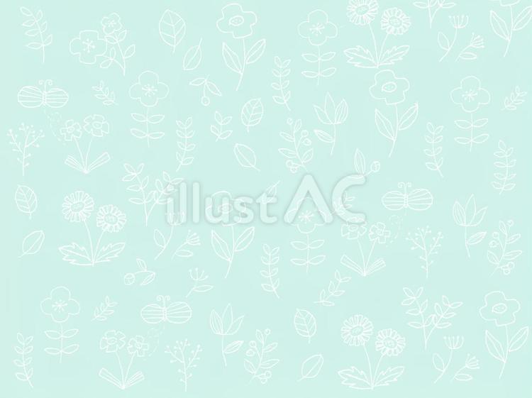 お花の北欧風デザイン背景 可愛い,おしゃれ,背景のイラスト素材