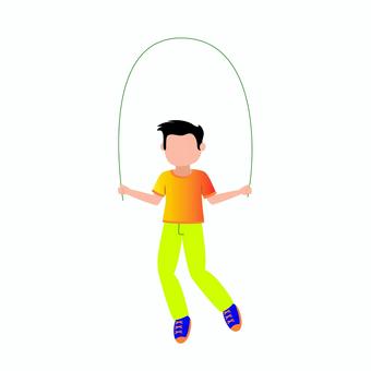 なわとび 019 なわとび,運動,トレーニング,エクササイズ,ジャンプ,男性,スポーツ,フィットネス,ロープ,アウトドアのイラスト素材