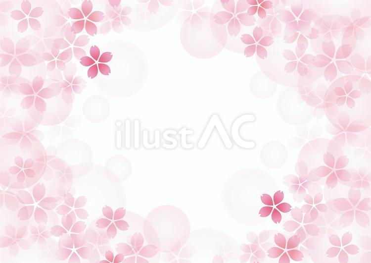 サクラのフレーム03 桜,さくら,サクラのイラスト素材
