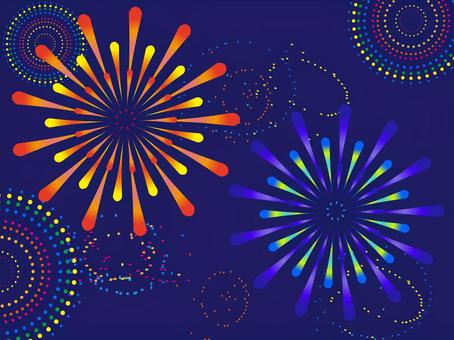 Illustration, fireworks, summer festival, a poetry, 