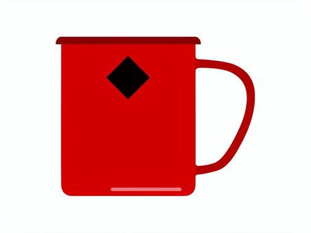マグカップ マグカップ,コーヒー,お湯,キャンプ,ホーローのイラスト素材
