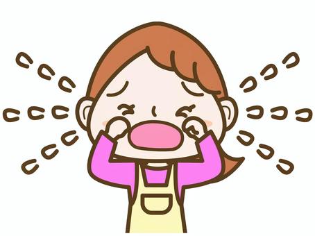 女性表情 泣く, JPG, PNG and AI 女性表情 泣く, महिला, पत्नी, मां, JPG, PNG and AI