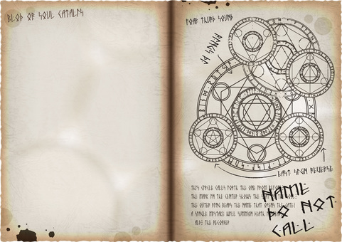 魔導書（グリモワール） 魔導書,魔道書,魔術書,魔法書,グリモワール,グリモワ,グリモア,奥義書,黒本,黒書のイラスト素材