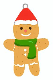 サンタ帽子をかぶったジンジャークッキー サンタ帽子をかぶったジンジャークッキー ジンジャーマンクッキー,ジンジャーブレッドマン,クッキー,サンタ帽子,サンタクロース,クリスマス,冬,12月,お菓子,ビスケットのイラスト素材