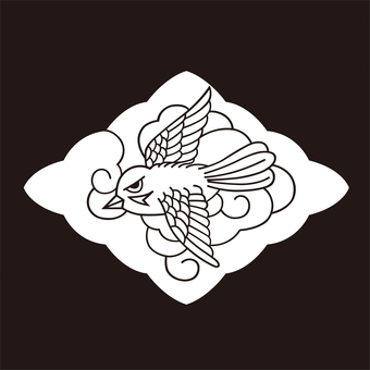 家紋 雀 家紋 雀 家紋,紋,紋章,雀,動物紋,文様,紋様,家系,血すじ,血統のイラスト素材