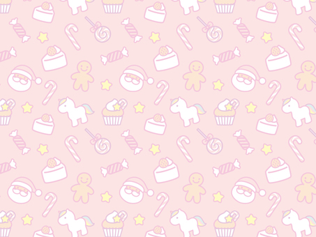 ゆめかわクリスマスパターン ゆめかわクリスマスパターン クリスマス,パターン,模様,サンタ,食べ物,甘い,スイーツ,お菓子,杖キャンディ,キャンディケインのイラスト素材