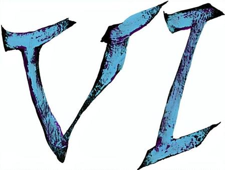 ６ ローマ数字,数字,おしゃれ,手描き,漫画素材,ゲーム素材のイラスト素材