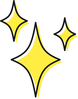 キラキ縁取り線あり キラキ縁取り線あり キラキラ,ピカピカ,スター,光,輝き,きらめき,光り,星,金色,抗菌のイラスト素材