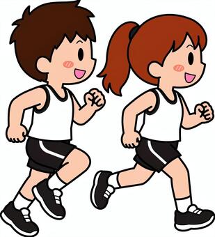黒のマラソンの人たちです。 マラソン,シンプル,選手,陸上競技,ランニング,短パン,長距離走,競走,持久力,スポーツのイラスト素材