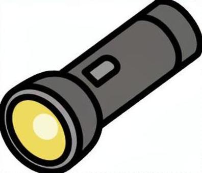 グレーの懐中時計です。 懐中電灯,シンプル,ライト,手持ち,照明,光源,光,非常用,led,ポーダブルのイラスト素材