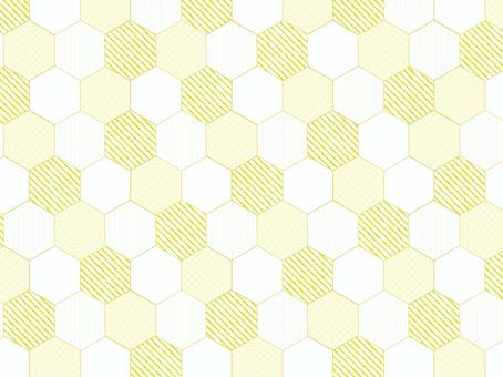 六角の壁紙(黄色) 六角の壁紙(黄色) 六角形,黄色,ドットのイラスト素材