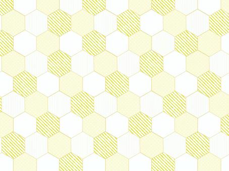 Illustration, hexagonal, yellow, dot, 