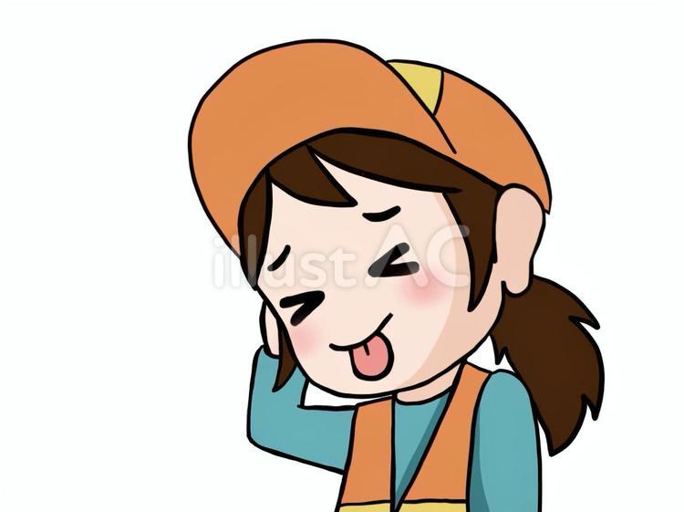 失敗して照れる女性猟師 猟師,女,狩猟のイラスト素材
