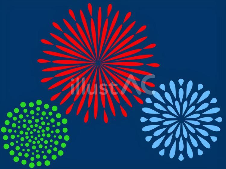 打ち上げ花火の壁紙画像 花火,夏休み,打ち上げ花火のイラスト素材