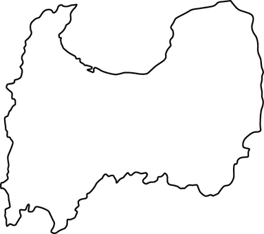 Toyama prefecture_ çizgi çizimi, , JPG, PNG and AI