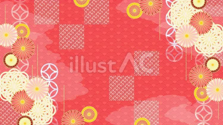 レトロポップな和風の背景 背景,和,和風のイラスト素材