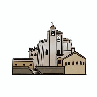 ギマランイス ギマランイス,手書き,文化遺産,世界遺産,遺産のイラスト素材