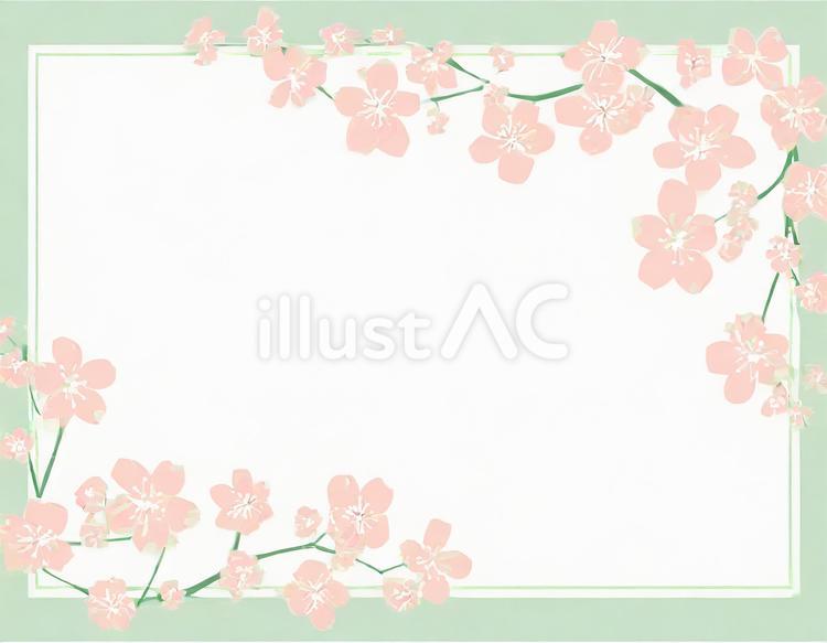 桜の素材 桜,背景,フレームのイラスト素材