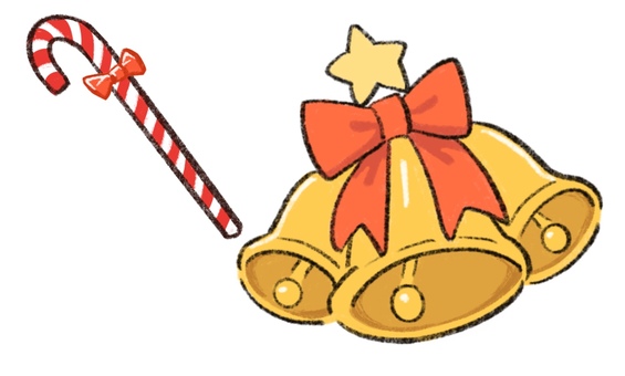 鐘・ベル・ステッキ 鐘,ベル,ステッキ,オーナメント,アイコンのイラスト素材