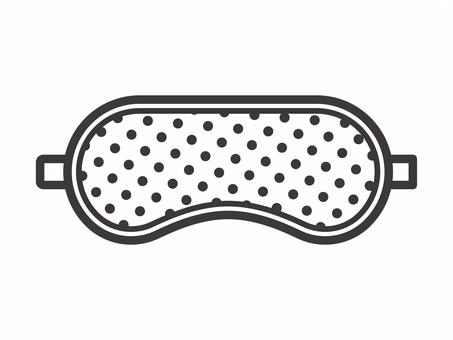 アイマスク（水玉）03 アイマスク,目,白,水玉,アイコン,マーク,シンプルのイラスト素材