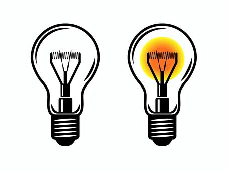 電球のイラスト 電球,イラスト,シルエット,切り絵,シンプル,電気,ひらめき,アイデア,素材,アイコンのイラスト素材