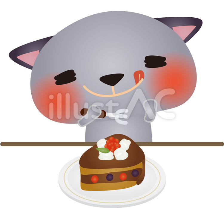 cat233 猫,ケーキ,チョコレートケーキのイラスト素材