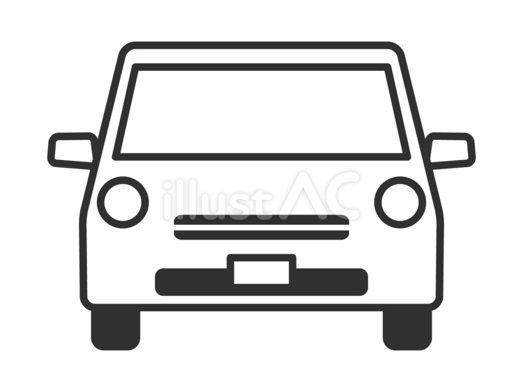 乗用車のモノクロイラスト１ 車,自動車,乗用車のイラスト素材