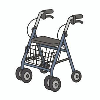 高齢者用シルバーカー・歩行車のイラスト シルバーカー,歩行車,歩行器,歩行補助車,歩行補助具,福祉用具,介護用品,四輪歩行車,ロレーター,カートのイラスト素材