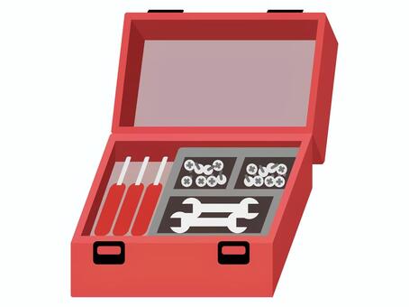 工具箱 工具,diy,工具入れ,工具箱,ドライバー,修理,プラスドライバー,マイナスドライバー,スパナ,レンチのイラスト素材