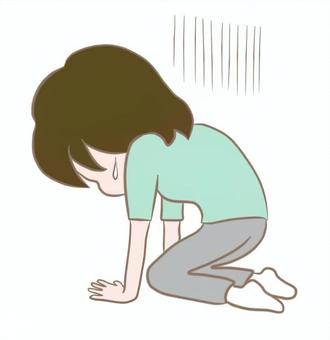 삽화, 충격, 여성, 그림, 