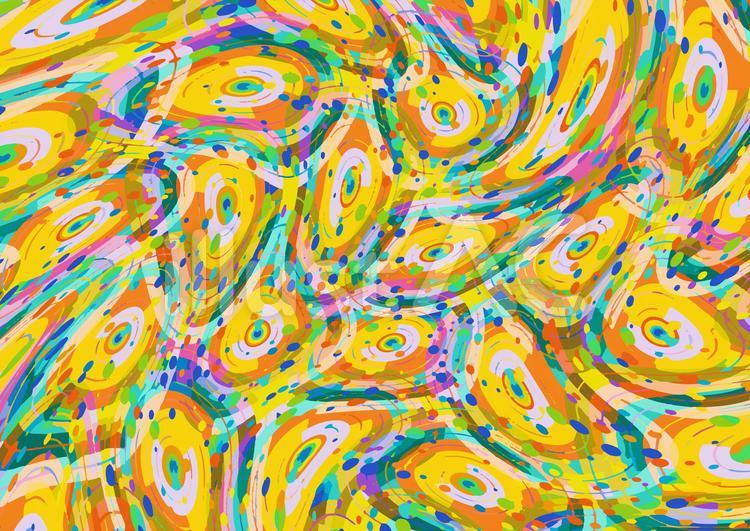 SF的でシュールな歪んだ時空のイメージ 歪み,うねり,時空のイラスト素材