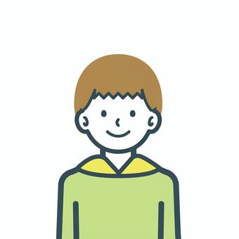 Simple boy upper body illustration, JPG Simple boy upper body illustration, , JPG