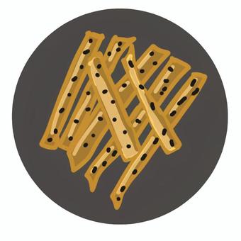 芋けんぴ 芋けんぴ,さつまいも,おやつ,お菓子,和菓子,サツマイモ,芋かりんとう,カリカリ,スイーツ,野菜のイラスト素材