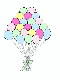 Illustration, balloon, pastel colour, bundle, 