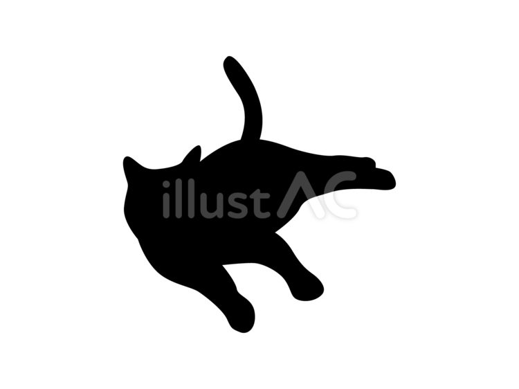 猫　シルエット　素材 猫,シルエット,影絵のイラスト素材