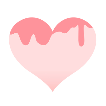 ピンクのチョコソースとかわいいハート ハート,チョコソース,チョコレート,生チョコ,ピンク,かわいい,アイコン,タイトル枠,見出し枠,あしらいのイラスト素材